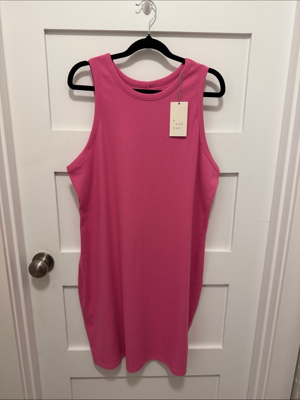 a new day Bright Pink Sleeveless Scoop Neck Tank Dress